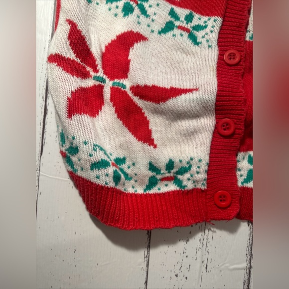 Girls Christmas sweater Plum Ave USA made 1995 EUC - Picture 7 of 12